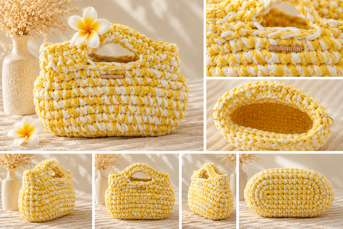 Sac crocheté « Soleil d’Été »