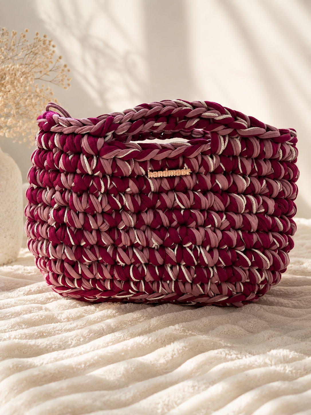 Sac crocheté « Prune Élégance »